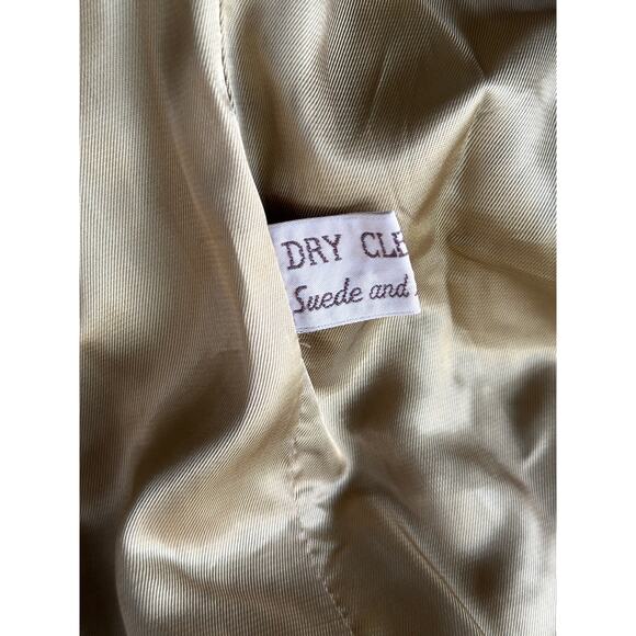 Vintage 70’s Lakeland Men’s 50 Tan Brown Genuine Suede Leather Jacket Hong Kong - Picture 7 of 7